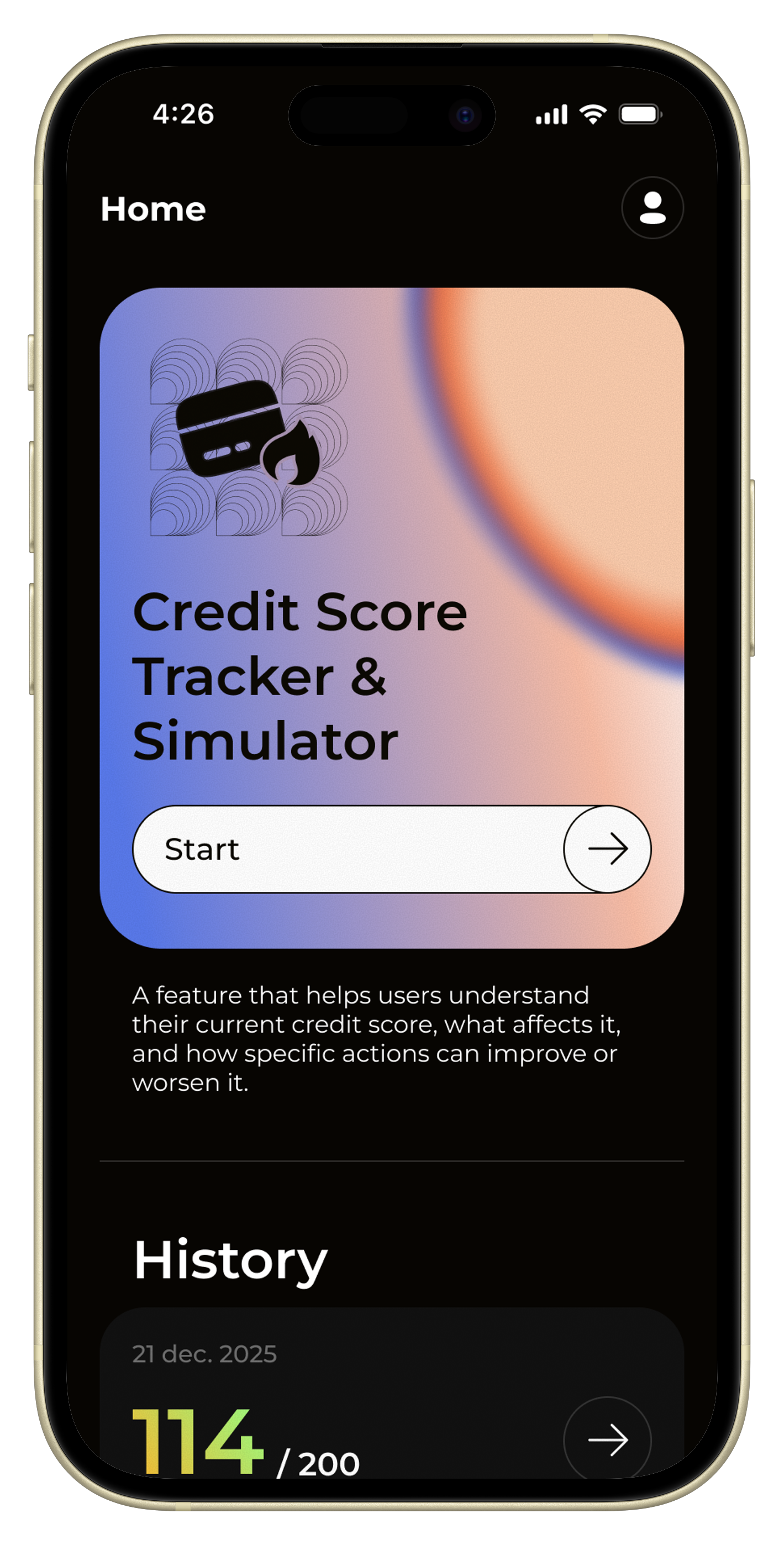Credit Score Tracker & Builder app